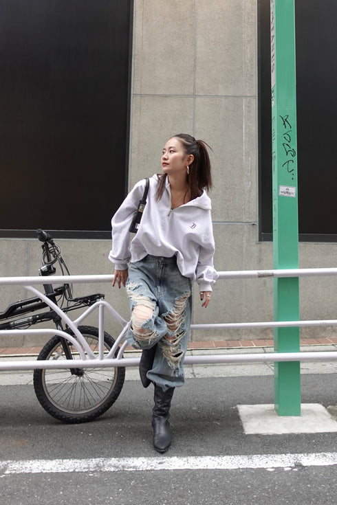 オーバークラッシュデニム